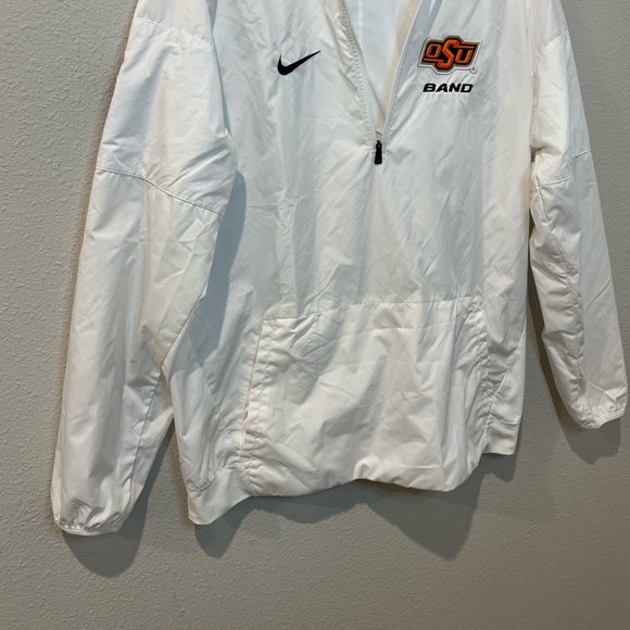 Oklahoma State Cowboys White Jacket Mens M Nike Storm Fit 1/4 Zipper - Picture 7 of 13